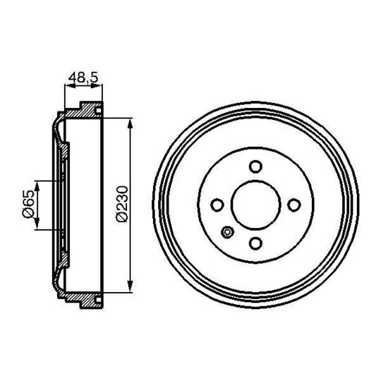 0 986 477 036 Brake Drum