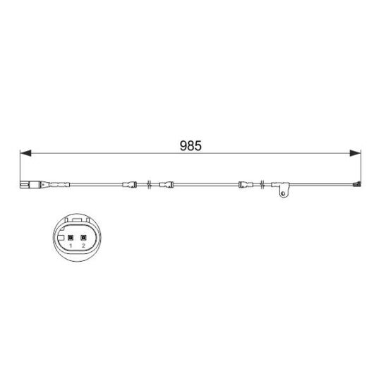 1 987 473 520 Warning Contact, brake pad wear