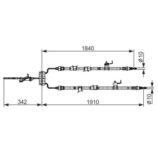 1 987 482 420 Cable, parking brake