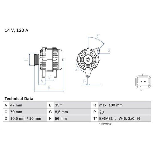 0 986 043 091 Alternator