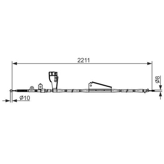 1 987 482 424 Cable, parking brake