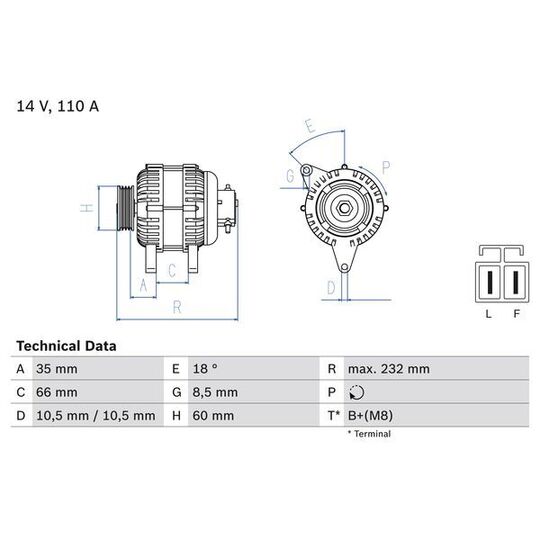 0 986 048 301 Alternator