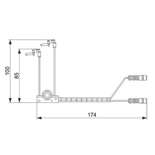 1 987 474 584 Warning Contact, brake pad wear
