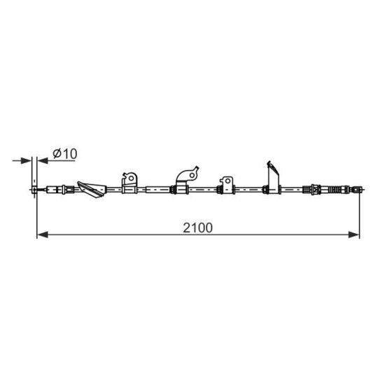 1 987 482 913 Cable, parking brake