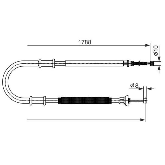 1 987 482 590 Cable, parking brake