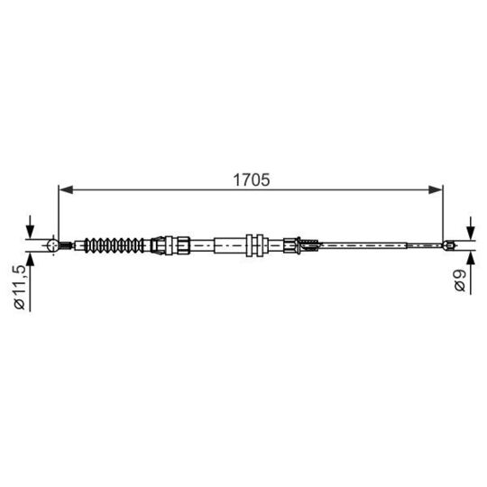 1 987 482 377 Cable, parking brake