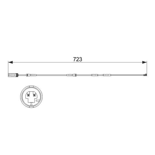 1 987 473 514 Warning Contact, brake pad wear