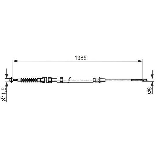 1 987 482 584 Cable, parking brake