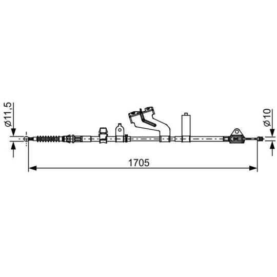1 987 482 654 Cable, parking brake