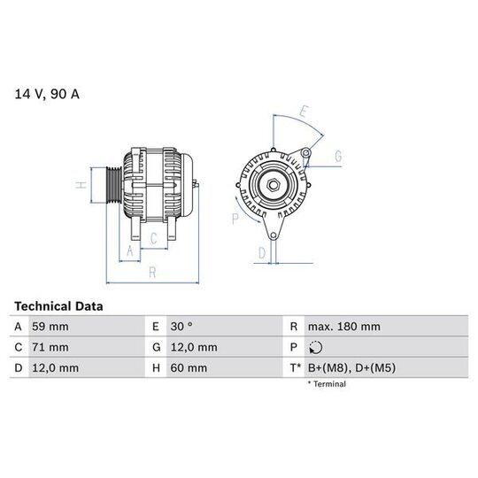 0 986 042 000 Alternator