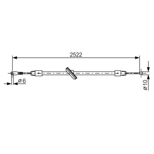 1 987 482 029 Cable, parking brake