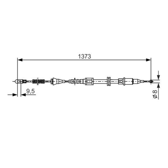 1 987 477 309 Cable, parking brake