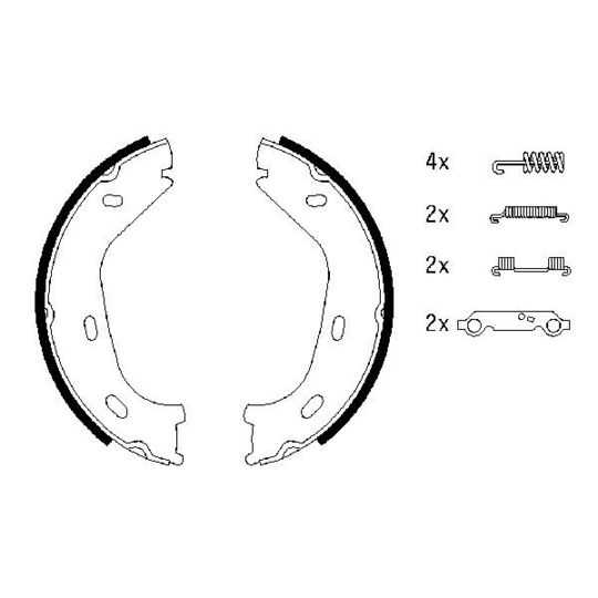 0 986 487 542 Brake Shoe Set, parking brake