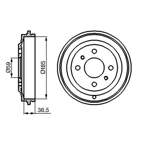 0 986 477 125 Brake Drum