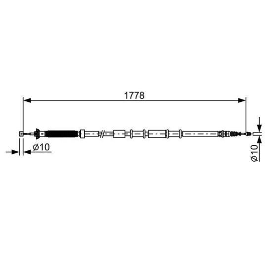 1 987 482 509 Cable, parking brake