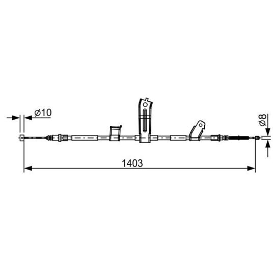 1 987 482 522 Cable, parking brake