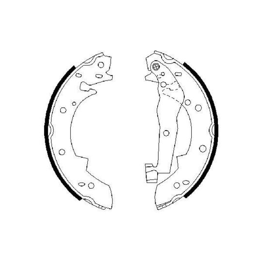0 986 487 013 Brake Shoe Set