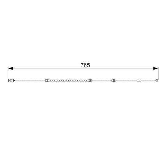 1 987 473 018 Warning Contact, brake pad wear