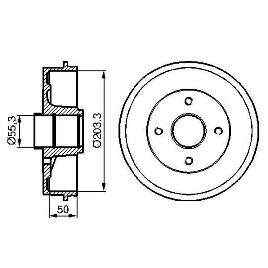 0 986 477 121 Brake Drum