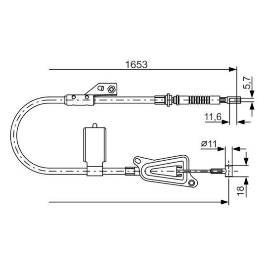 1 987 477 915 Cable, parking brake