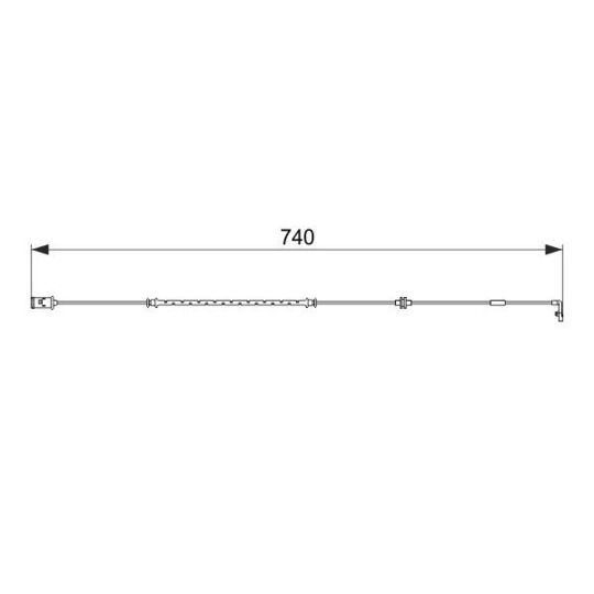1 987 474 587 Warning Contact, brake pad wear
