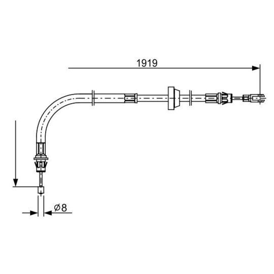 1 987 482 710 Cable, parking brake