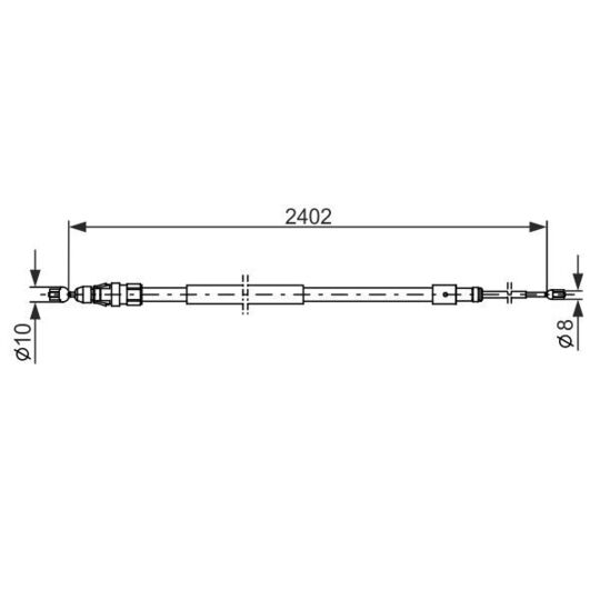 1 987 482 276 Cable, parking brake