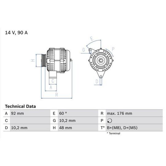 0 986 039 740 Alternator