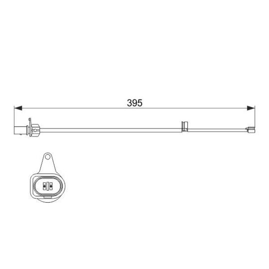 1 987 474 509 Warning Contact, brake pad wear