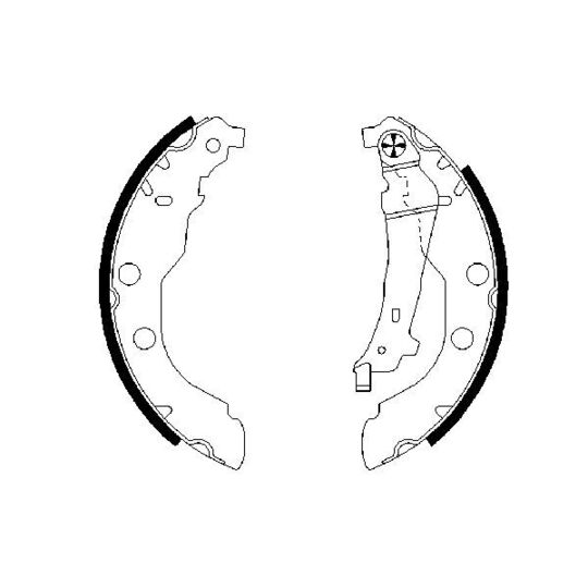 0 986 487 549 Brake Shoe Set