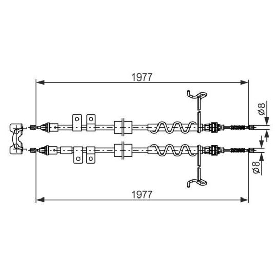 1 987 482 870 Cable, parking brake