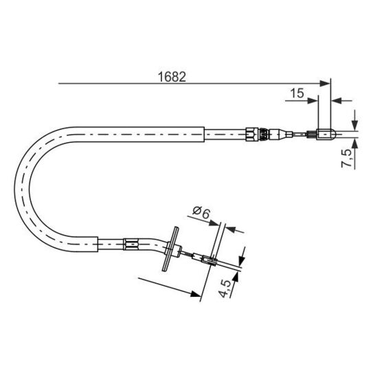 1 987 477 703 Cable, parking brake