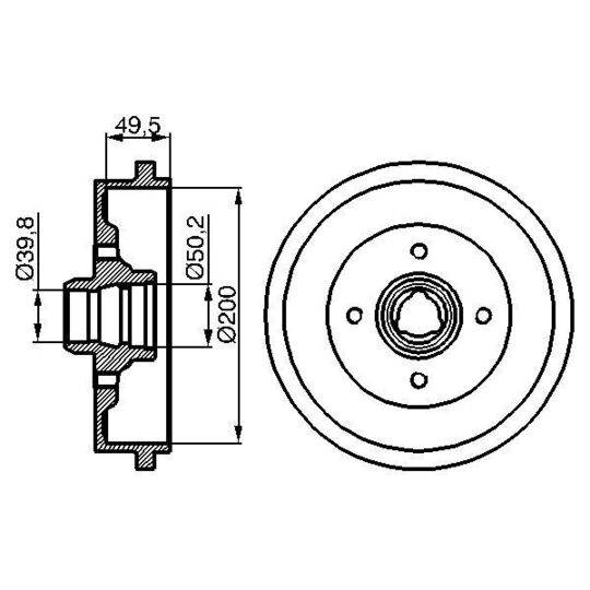 0 986 477 041 Brake Drum