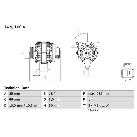 0 986 048 340 Alternator