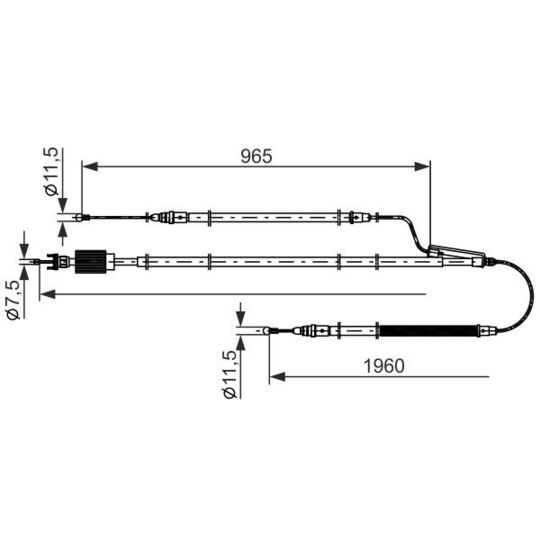 1 987 482 805 Cable, parking brake