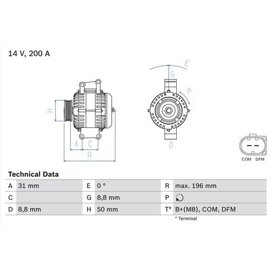 0 986 047 490 Alternator