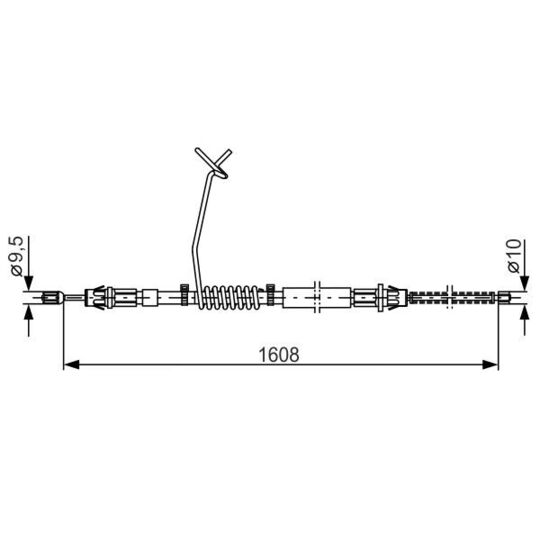 1 987 477 180 Cable, parking brake