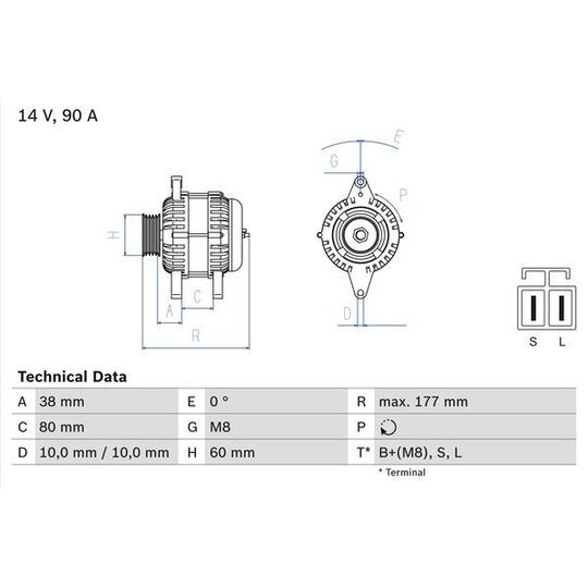 0 986 049 800 Alternator