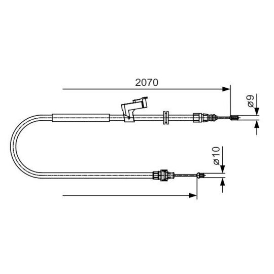 1 987 482 133 Cable, parking brake