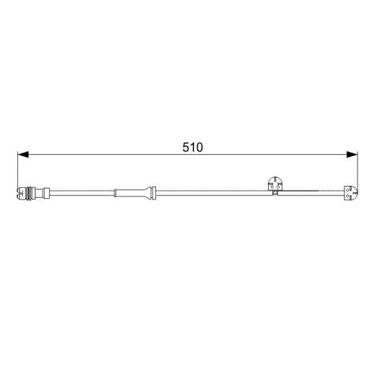 1 987 473 029 Warning Contact, brake pad wear