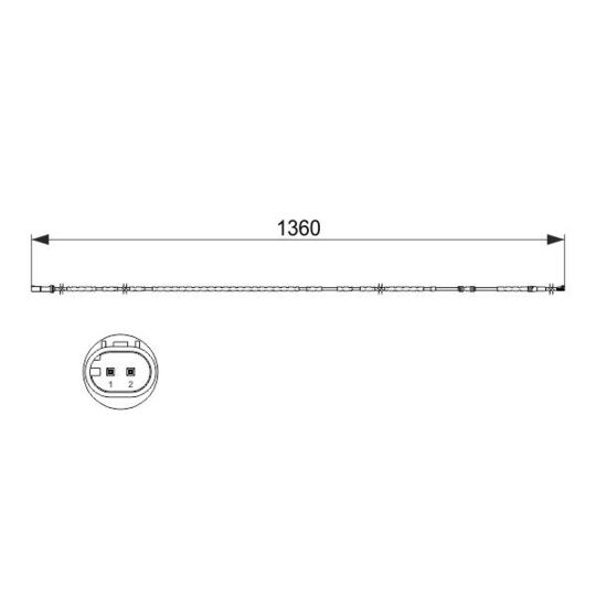 1 987 473 518 Warning Contact, brake pad wear