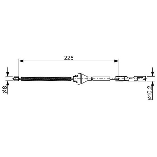 1 987 482 705 Cable, parking brake