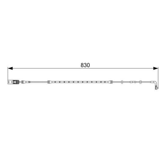 1 987 473 043 Warning Contact, brake pad wear