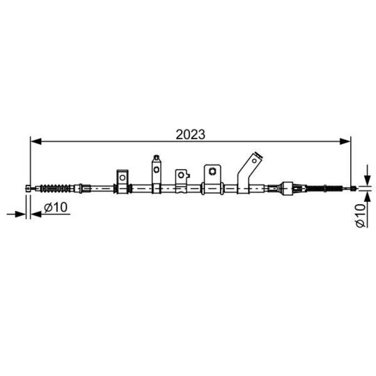 1 987 482 515 Cable, parking brake