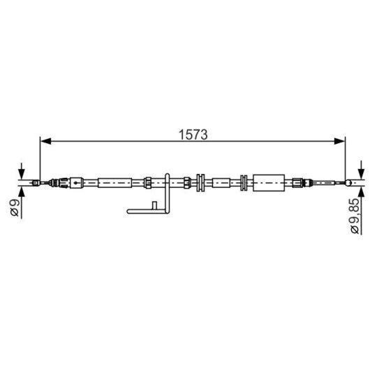 1 987 482 313 Cable, parking brake