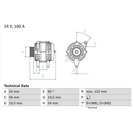 0 986 047 280 Alternator