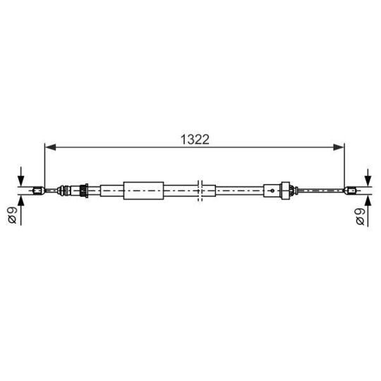 1 987 482 385 Cable, parking brake