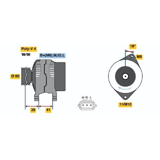 0 986 045 831 Alternator