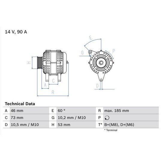 0 986 040 380 Alternator