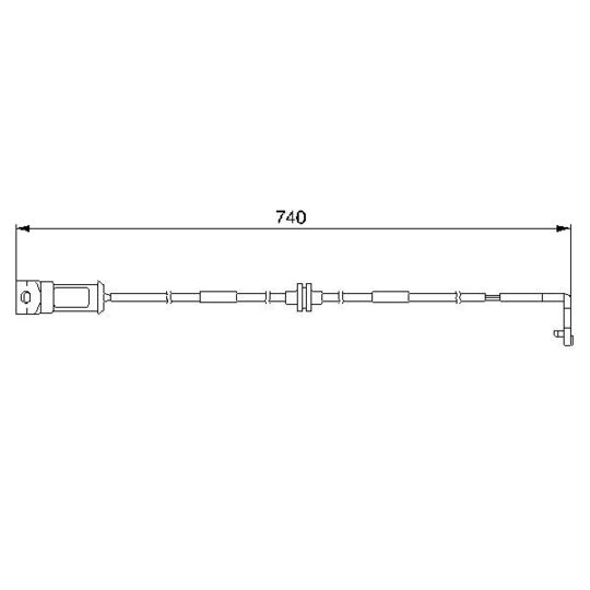 1 987 474 934 Warning Contact, brake pad wear